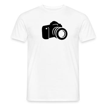 Caméra - T-shirt homme - blanc - Devant - AI Model Male 178 dark (178cm)