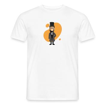 Porträt von US-Präsident Abraham Lincoln - Männer T-Shirt - Weiß - Vorne - AI Model Male 178 dark (178cm)
