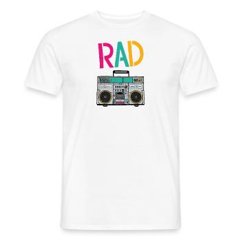 Retro-Boombox - Männer T-Shirt - Weiß - Vorne - AI Model Male 178 dark (178cm)
