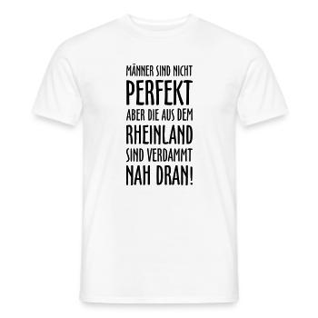 Männer aus dem Rheinland Spruch - Männer T-Shirt - Weiß - Vorne - AI Model Male 178 dark (178cm)