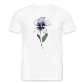 Pansy Violet - Men's T-Shirt - white - Front - AI Model Male 178 dark (178cm)