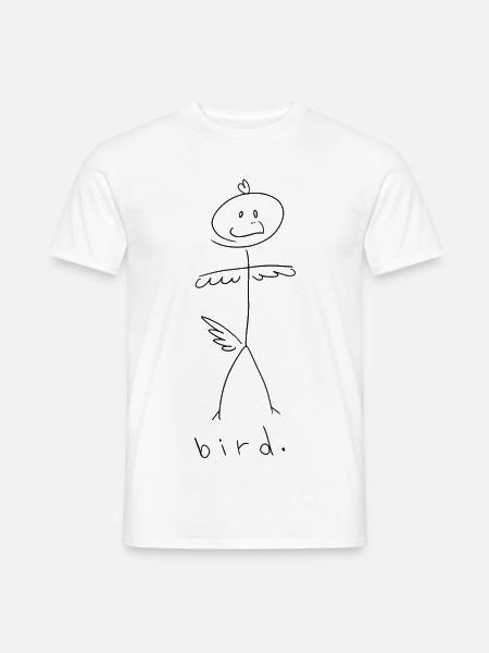 bird. (schwarze Linien) (von Leni Riosa) - Männer T-Shirt - Weiß