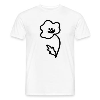 Blume - Männer T-Shirt - Weiß - Vorne - AI Model Male 178 dark (178cm)