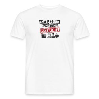 Amtslegende im Ruhestand bestätigt - Männer T-Shirt - Weiß - Vorne - AI Model Male 178 dark (178cm)