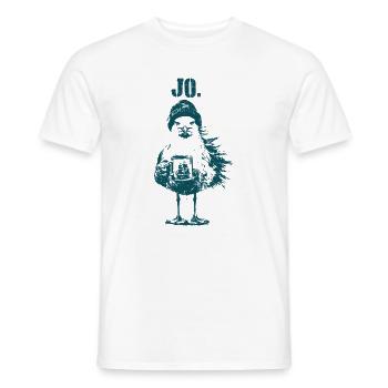 Jo Möwe - Männer T-Shirt - Weiß - Vorne - AI Model Male 178 dark (178cm)