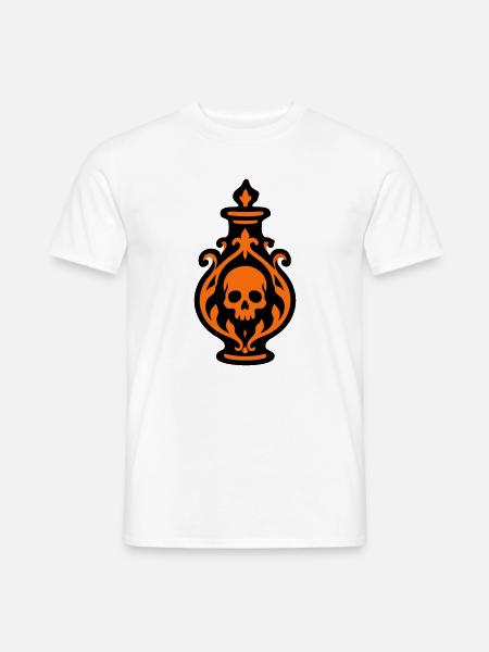 Totenkopf Giftflasche Grafik - Männer T-Shirt - Weiß