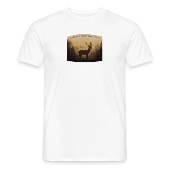 Né pour errer - T-shirt homme - blanc - Devant - AI Model Male 178 dark (178cm)