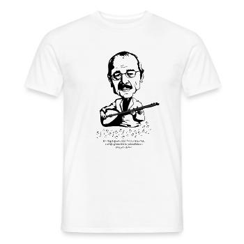 Neşet Ertaş Sös Musician Saz Neset Ertas - Men's T-Shirt - white - Front - AI Model Male 178 dark (178cm)