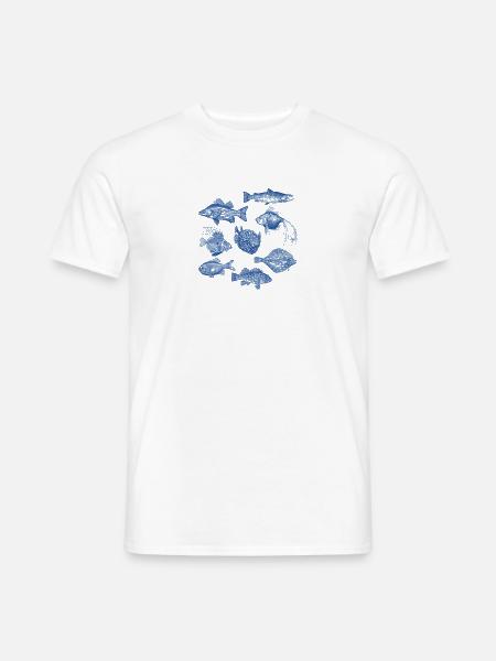 Fishes for compliments - Männer T-Shirt - Weiß