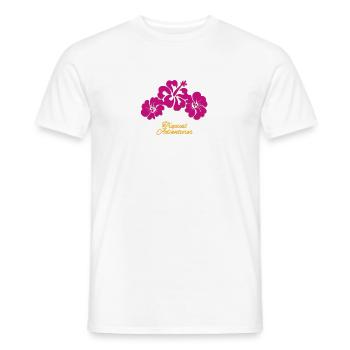 Aventures tropicales - Rose - T-shirt homme - blanc - Devant - AI Model Male 178 dark (178cm)