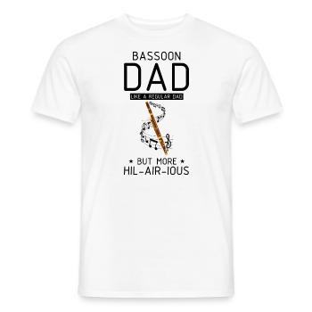 Basson Orchesta design pour bassonistes - T-shirt homme - blanc - Devant - AI Model Male 178 dark (178cm)