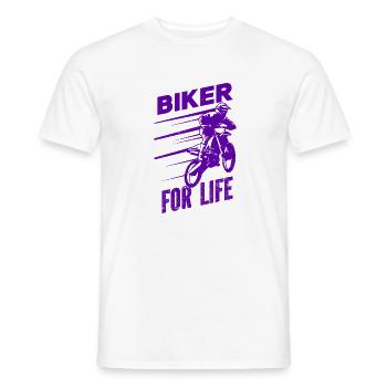 Motorcycle Motocross Bike Racing Motorsport - Men's T-Shirt - white - Front - AI Model Male 178 dark (178cm)