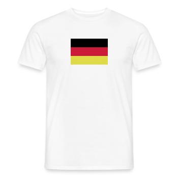 Drapeau de l'Allemagne 4 - T-shirt homme - blanc - Devant - AI Model Male 178 dark (178cm)