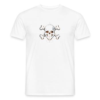 TOTENKOPF skull and bones - Männer T-Shirt - Weiß - Vorne - AI Model Male 178 dark (178cm)