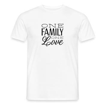 Une famille, un amour - T-shirt homme - blanc - Devant - AI Model Male 178 dark (178cm)