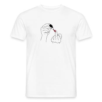FUCK YOU - Men's T-Shirt - white - Front - AI Model Male 178 dark (178cm)
