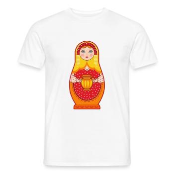 Matrjoschka Russland Geschenk UdSSR Puppe - Männer T-Shirt - Weiß - Vorne - AI Model Male 178 dark (178cm)