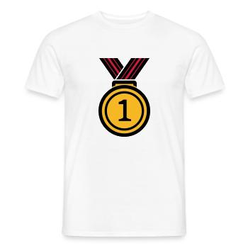 Siegermedallie - T-shirt homme - blanc - Devant - AI Model Male 178 dark (178cm)