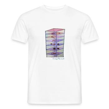 transparent building 2 - Men's T-Shirt - white - Front - AI Model Male 178 dark (178cm)