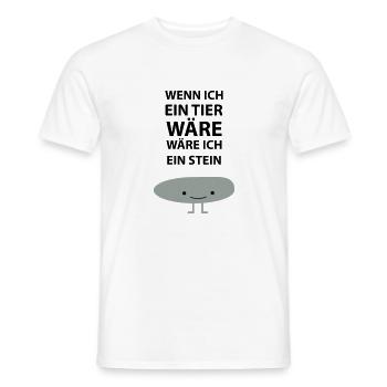 Sei ein Stein! - Männer T-Shirt - Weiß - Vorne - AI Model Male 178 dark (178cm)