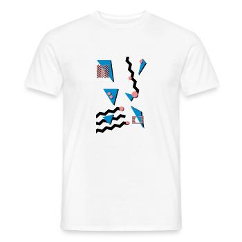Retro Muster - Männer T-Shirt - Weiß - Vorne - AI Model Male 178 dark (178cm)