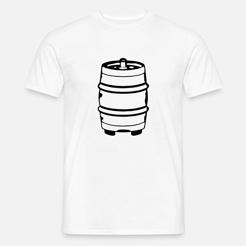 Bierfass Biertrinker Biertrinkerin Geschenkidee - Männer T-Shirt - Weiß