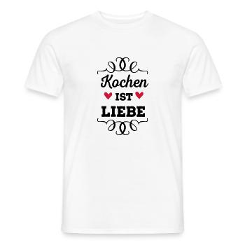 Kochen ist Liebe - Männer T-Shirt - Weiß - Vorne - AI Model Male 178 dark (178cm)