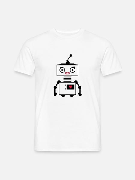 roboter woman Kopie - Männer T-Shirt - Weiß