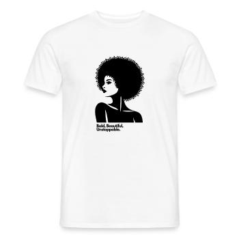 Afro Queen Silhouette - Männer T-Shirt - Weiß - Vorne - AI Model Male 178 dark (178cm)