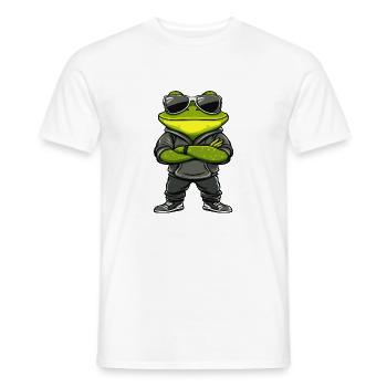 Frog Comic Cool - Men's T-Shirt - white - Front - AI Model Male 178 dark (178cm)