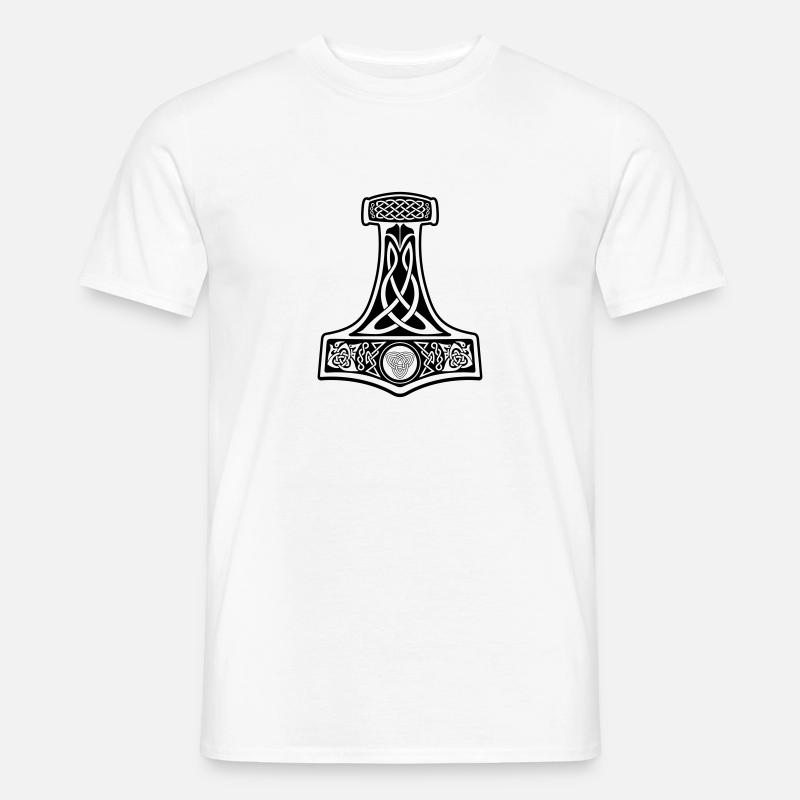 Viking mjollnir thor vichingo - T-shirt uomo - bianco