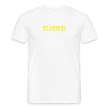 No Airbags - T-shirt homme - blanc - Devant - AI Model Male 178 dark (178cm)