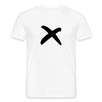 X sign. Cross symbol. Letter X. Checklist. - Men's T-Shirt - white - Front - AI Model Male 178 dark (178cm)