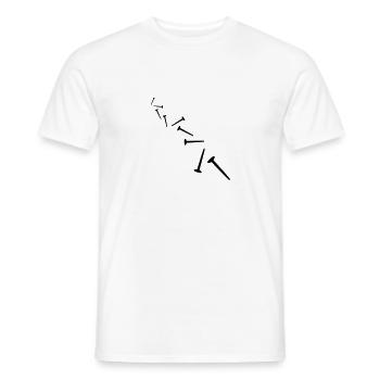 Screws Pattern - Men's T-Shirt - white - Front - AI Model Male 178 dark (178cm)
