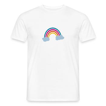 REGENBOGEN - Männer T-Shirt - Weiß - Vorne - AI Model Male 178 dark (178cm)