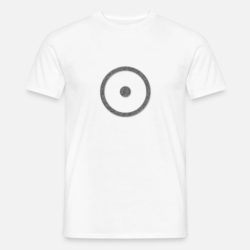 I AM - creator enabled - point in circle - digital - Men’s T-shirt - white