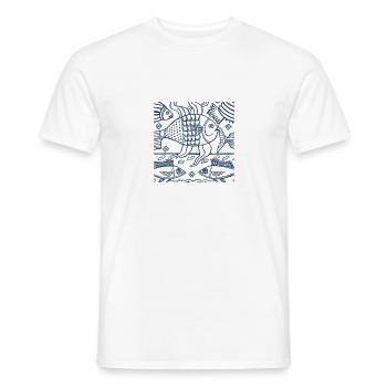 Amateur de poisson - T-shirt homme - blanc - Devant - AI Model Male 178 dark (178cm)