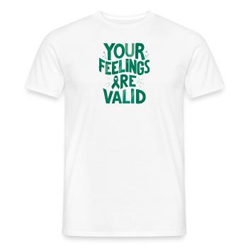 Vos sentiments sont des questions de santé mentale valables - T-shirt homme - blanc - Devant - AI Model Male 178 dark (178cm)