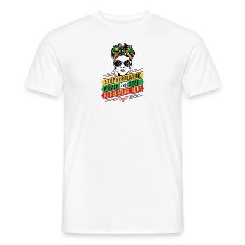 Stop regulating women and start regulating guns - Men's T-Shirt - white - Front - AI Model Male 178 dark (178cm)