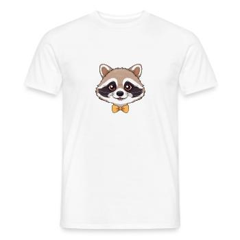 Herr Waschbär kawaii - Männer T-Shirt - Weiß - Vorne - AI Model Male 178 dark (178cm)