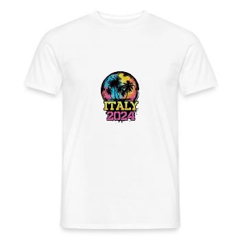 Italy 2024 Travel Holidays - Men's T-Shirt - white - Front - AI Model Male 178 dark (178cm)