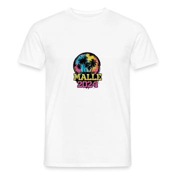 Malle 2024 Travel Holidays - Men's T-Shirt - white - Front - AI Model Male 178 dark (178cm)