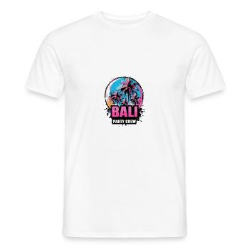 Bali Party Crew Holiday Saying - Men's T-Shirt - white - Front - AI Model Male 178 dark (178cm)