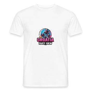 Croatia Party Crew Holiday Saying - Men's T-Shirt - white - Front - AI Model Male 178 dark (178cm)