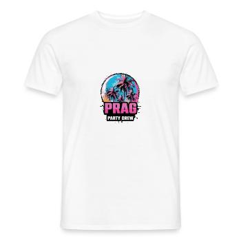 Prague Party Crew Holiday Saying - Men's T-Shirt - white - Front - AI Model Male 178 dark (178cm)