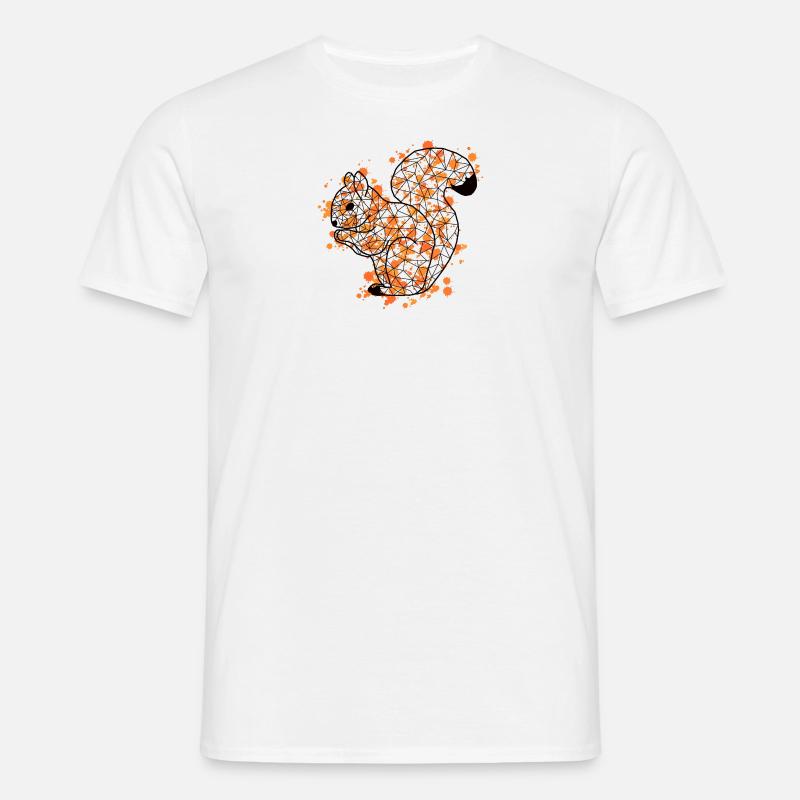 Squirrell GeomeTRIX bunt - Männer T-Shirt - Weiß