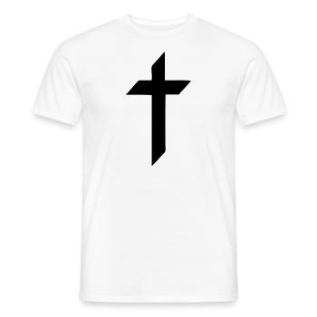 Jesus Kreuz - Männer T-Shirt - Weiß - Vorne - AI Model Male 178 dark (178cm)