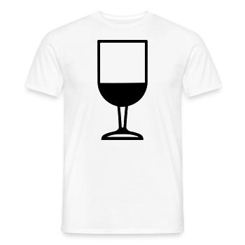 Simple Drinking Glass - Men's T-Shirt - white - Front - AI Model Male 178 dark (178cm)