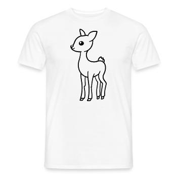 Hirsch - Männer T-Shirt - Weiß - Vorne - AI Model Male 178 dark (178cm)