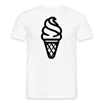 Glace - Men's T-Shirt - white - Front - AI Model Male 178 dark (178cm)